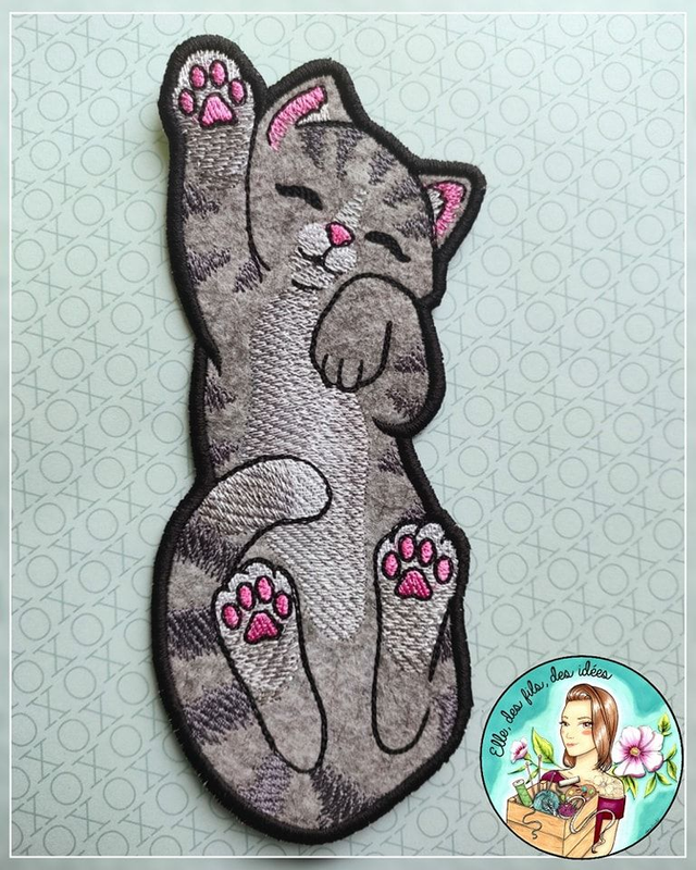 Marque page chat Gris