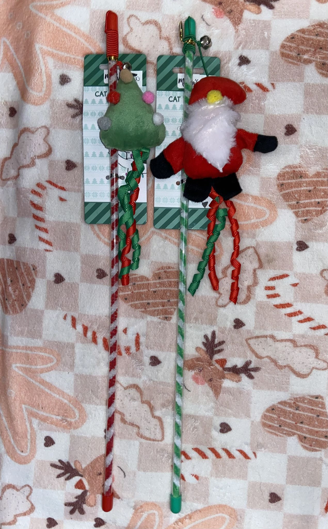Christmas Cat Teaser Toys