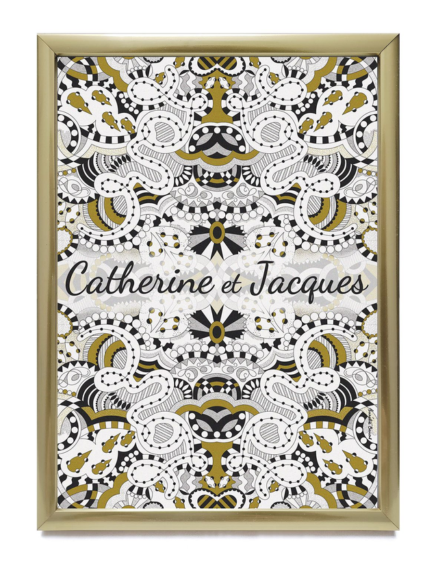 CENTRE DE TABLE 13 X 18 cm BOUQUET (CE-05-P) personnalisable