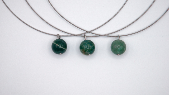 Collier pendentif agate mousse