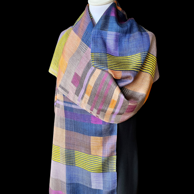 Edith : 100% soie, tisser à la main/Handwoven Silk scarf