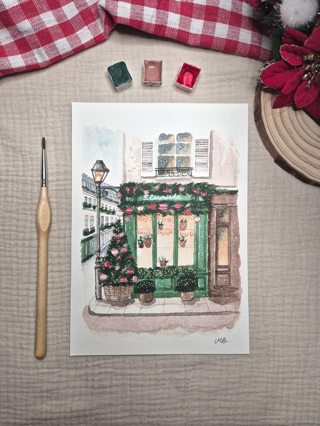 Affiche "Vitrine de fleuriste" 