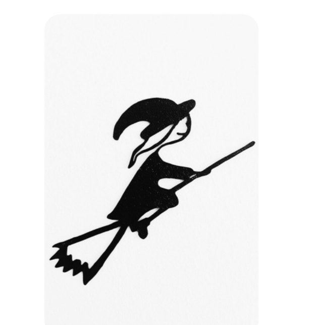 Sorcière sur son balai 