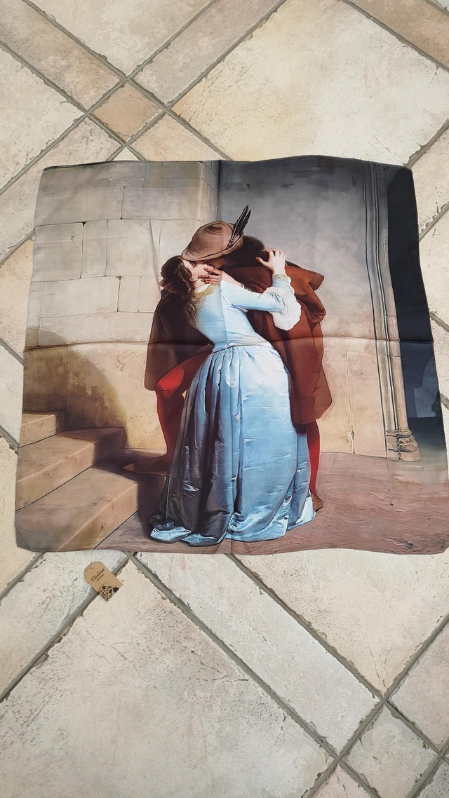 Foulard quadrato Il bacio di Francesco Hayez