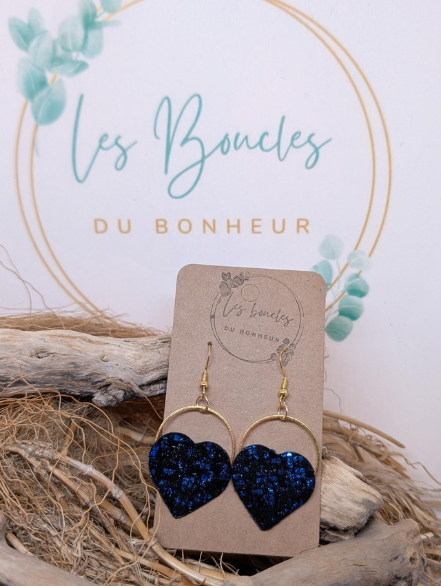 Boucles d&#039;oreilles Les créoles coeur lcc005