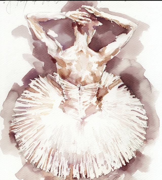 L'aquarelle avec du vin et du café