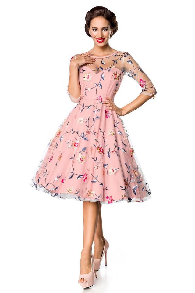 Dress with Flowers Pink