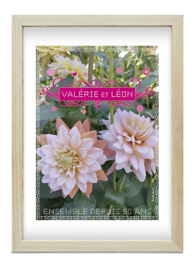TABLEAU FLORE 21 X 29,7 cm (CA-003-P) personnalisable