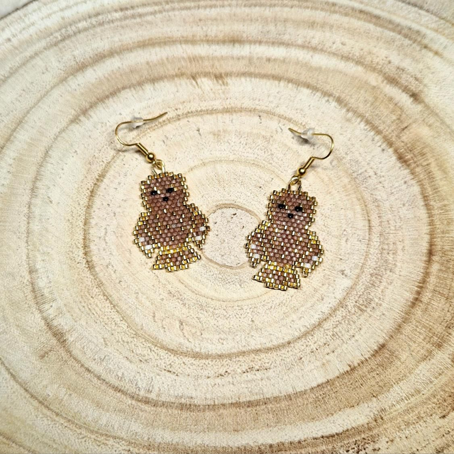 Boucles d'oreilles chouettes 