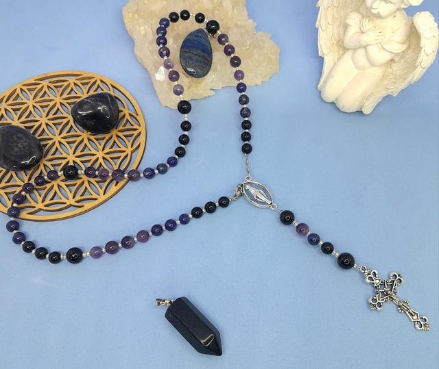 Chapelet protection en alliage argenté