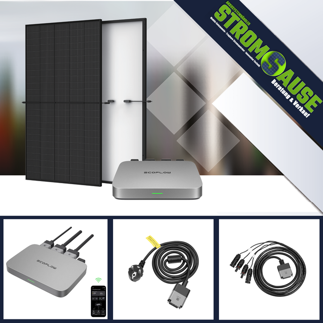 Ecoflow Powerstream Balkonkraftwerk 600w Wechselrichter/ 850w Solarplatten Trina S-Vertex + 425