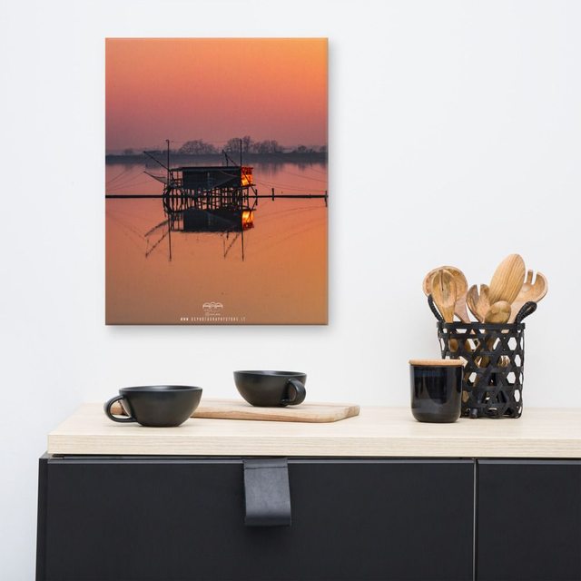 Canvas sunset sea
