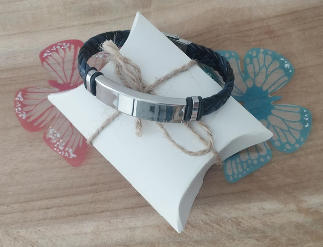 Bracelet cuir tressé 