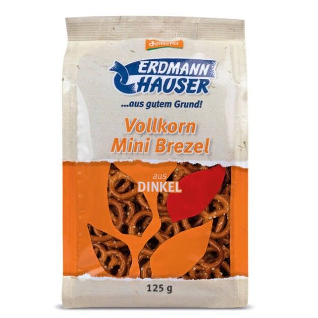 Erdmann Dinkel Vollkorn Minibrezeln 125g Tüte