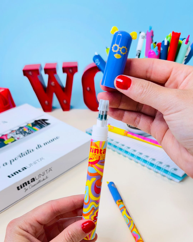 Porta refill penne cancellabili