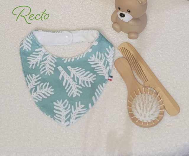 Bavoir bandana double face motif jungle