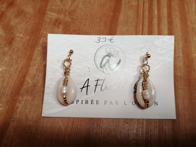 Boucles d'oreille en coquillages