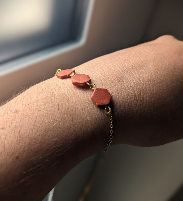 Collection Tomettes - "Amigàs" - Bracelet Trois Tomettes, d'Or, Argent ou Bronze