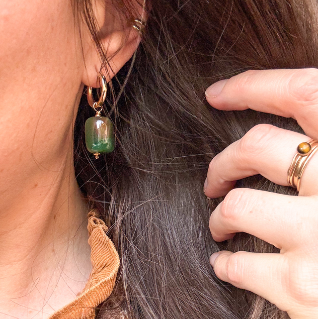 Boucle d’oreille Agate