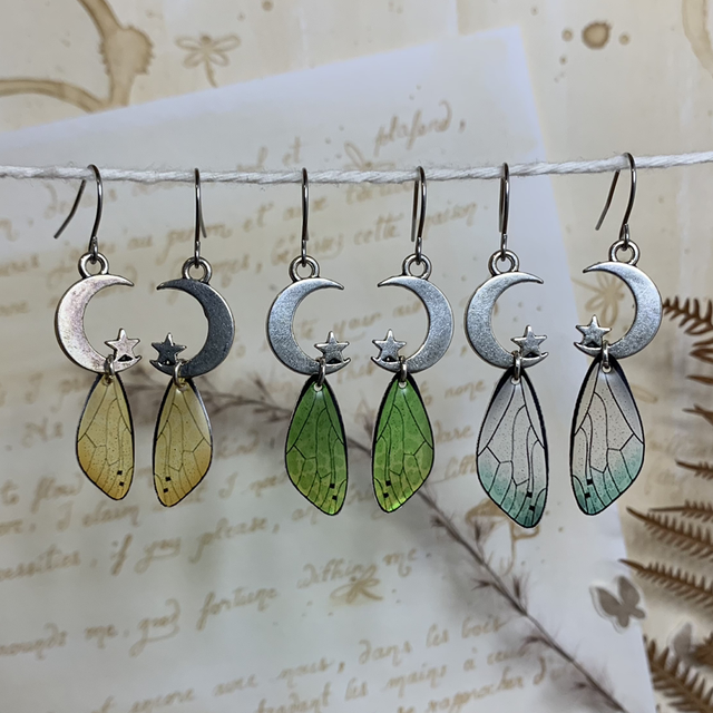 Boucles d'Oreilles Féériques Lunaires