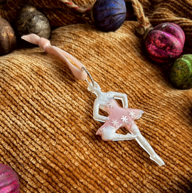Ballerina Decoration - White and Pink