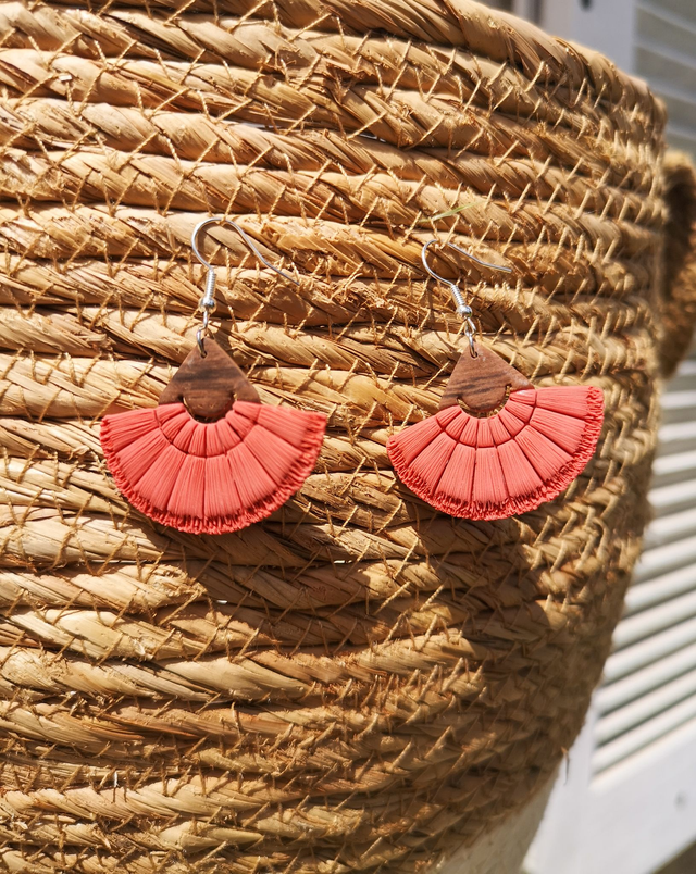 Collection Macramé Bohème - Boucles d&#039;oreilles Camélia