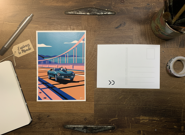 Carte postale 10x15 cm - Modèle Jaguar