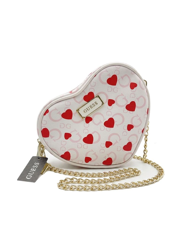 Guess Crossbody Cadena Diseño Corazones