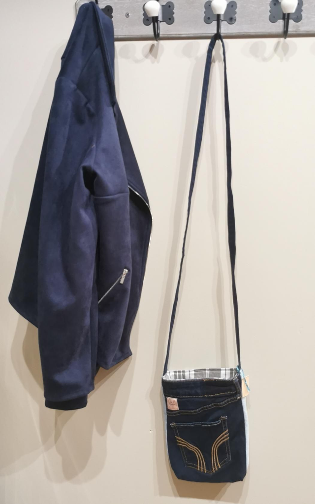 Sac  bandoulière #150 - Jean et toile à matelas