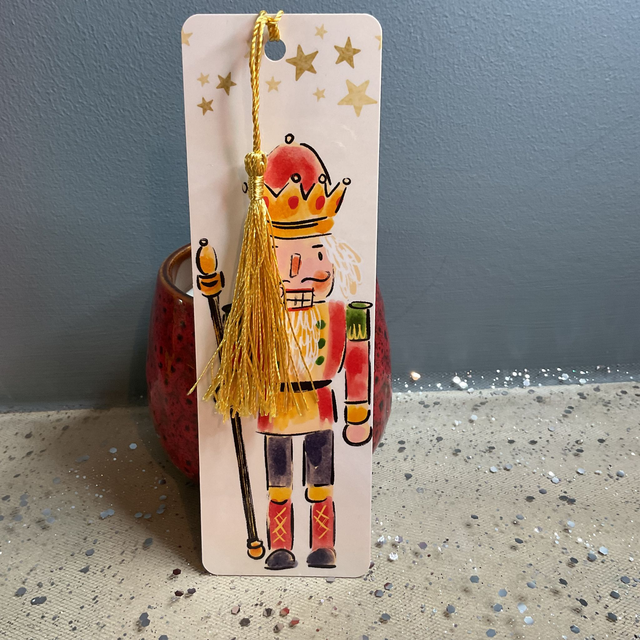 Handmade laminated Christmas bookmarks. Beautiful gift for book lovers. Stocking filler.