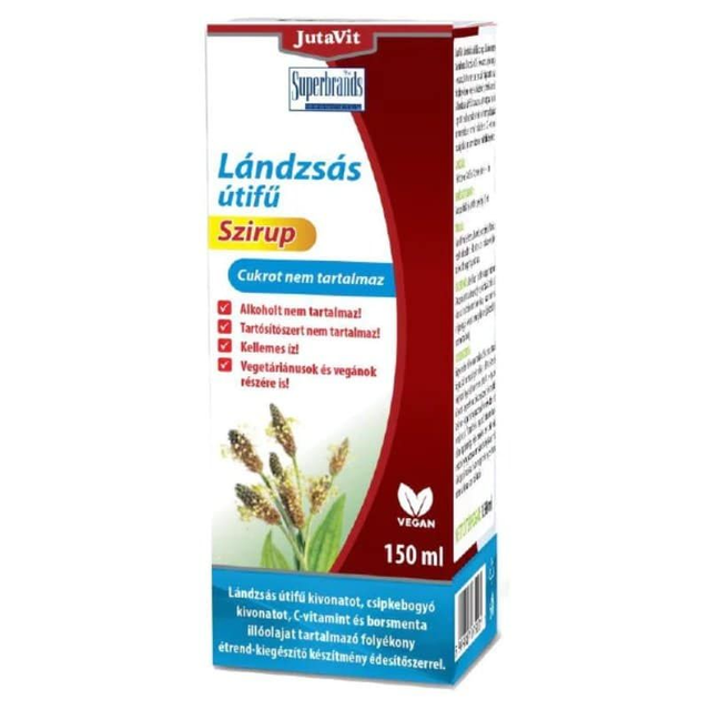 Výživový doplnok JutaVit Skorocelový sirup + vitamín C.