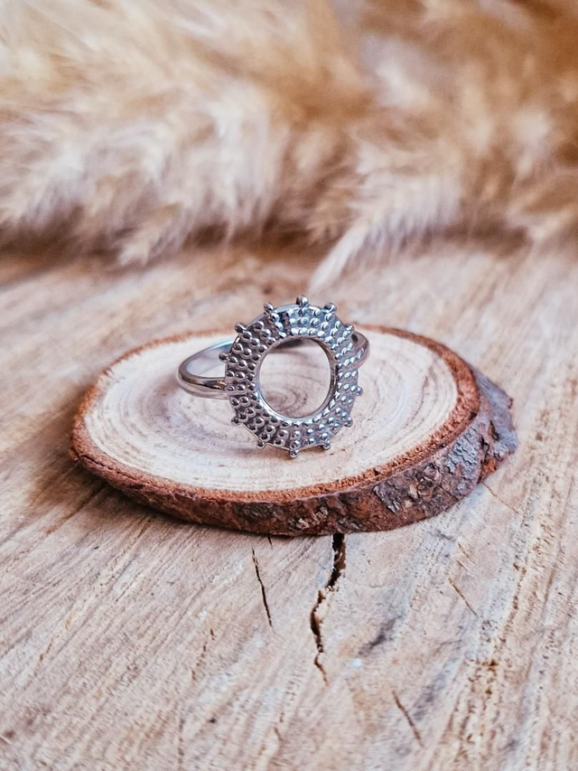 Bague "Soleil" - Modèle argenté
