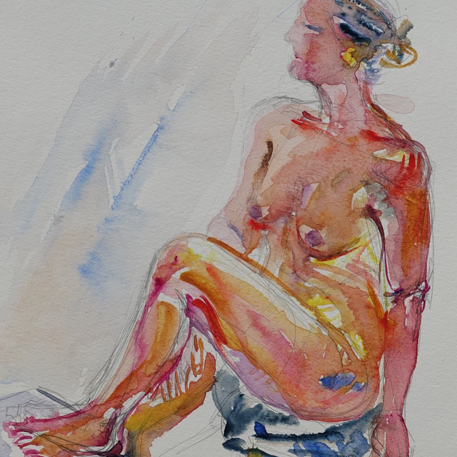 Drawing and Watercolour from the clothed figure