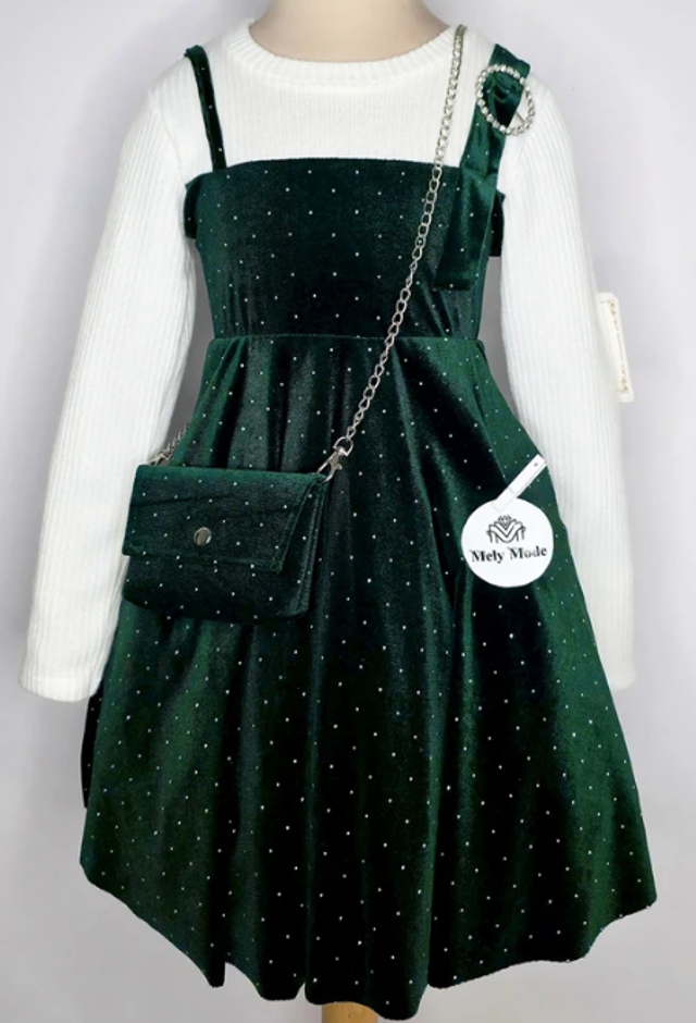 Robe d'hiver avec sac - Vert foncé