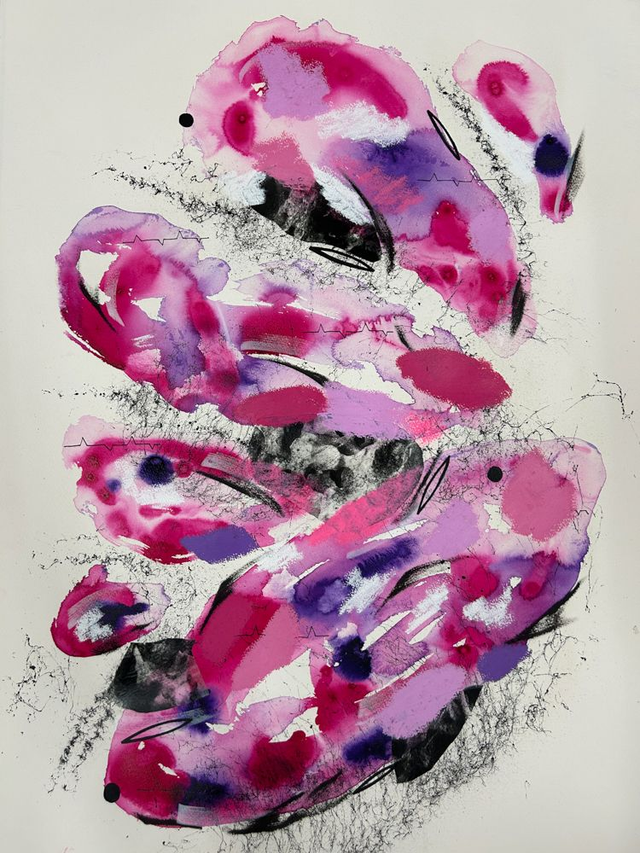 Original mix media on paper 56x76cm Magnani 300g/m