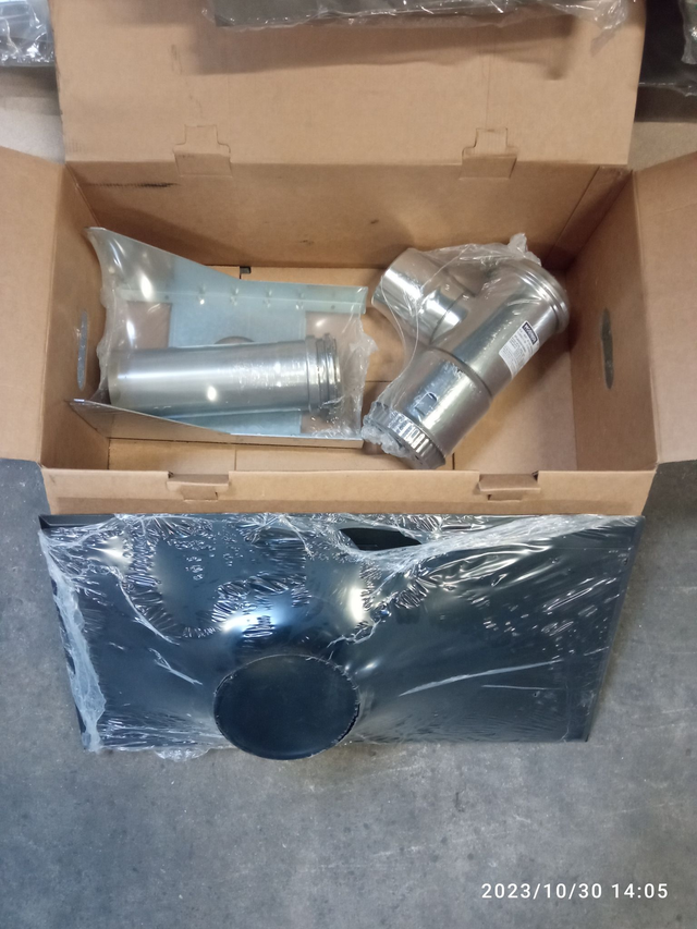  PLA - adaptateur N° 9 kit raccordement concentrique - flexible D100 - D100 réduit - NOIR - 2PLAADA910080NO