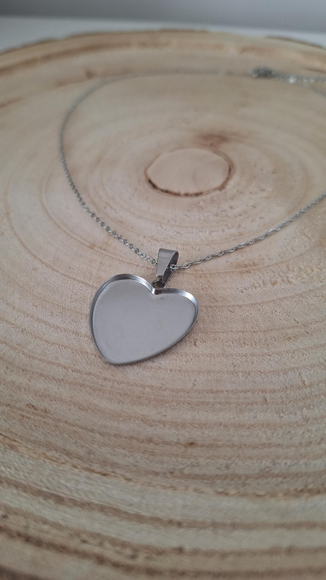 Collier Cœur Argenté Personnalisable 