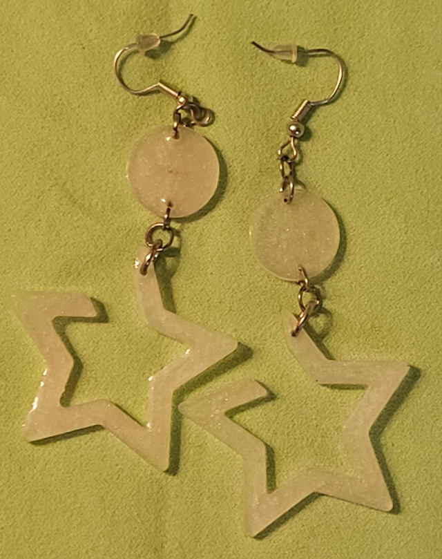 Boucles d'oreilles pendante etoile