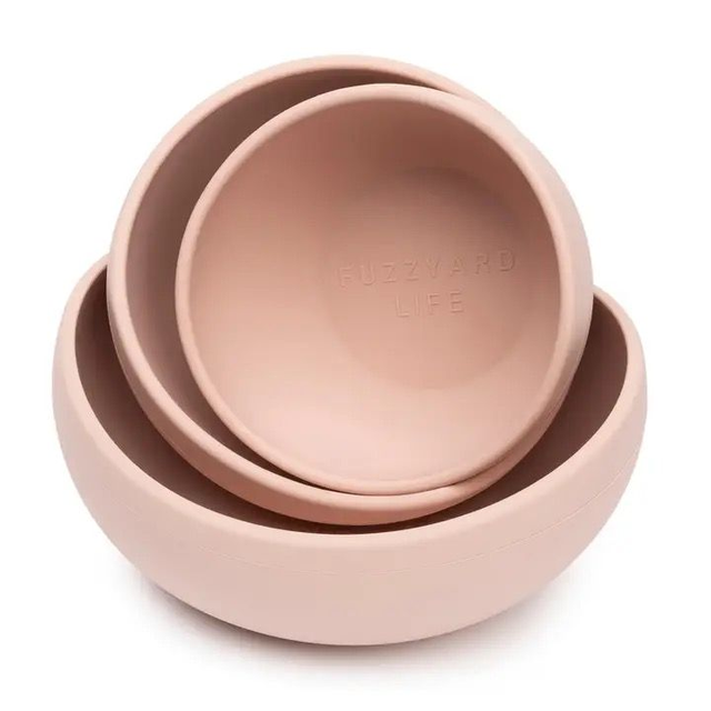 Fuzzyard Soft Blush Silicone Bowl