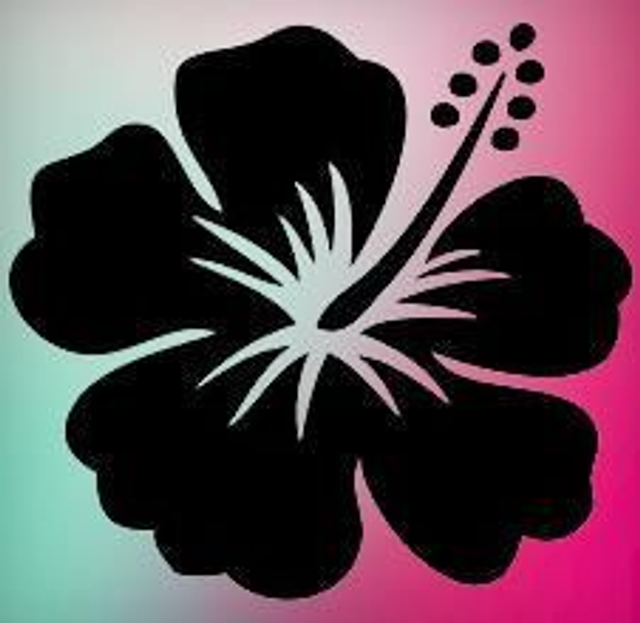 Sticker en forme de fleur d'hibiscus