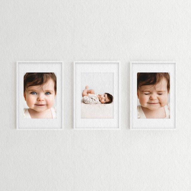 3 quadros 25x35 cm com moldura branca e vidro