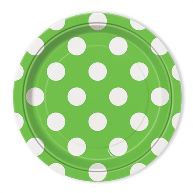 PIATTO IN CARTA  GREEN LIME  POIS CM 17  8PZ