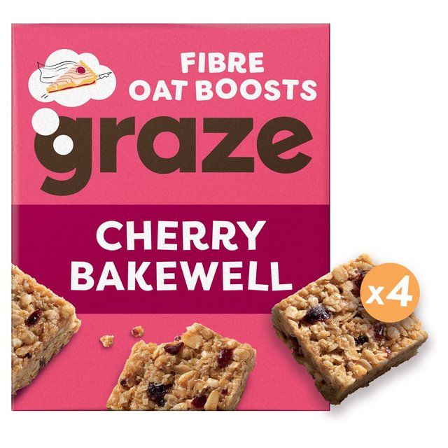 Graze Cherry Bakewell Fibre Oat Boosts 30g