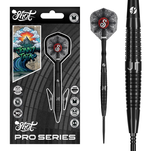 Shot Pro Series Jonny Tata 90% Tungsten Darts 24 gr