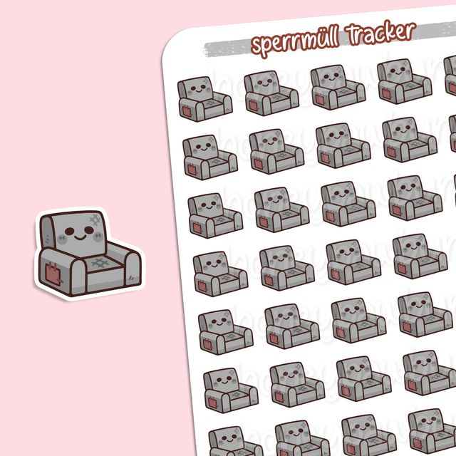 Spermüll Tracker Sticker Sheet - ST2422