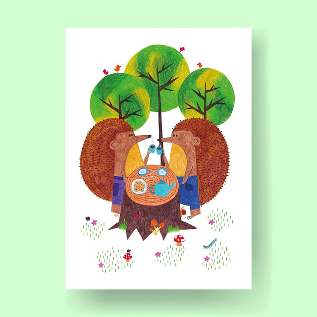 Le goûter des hérissons