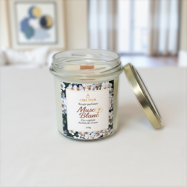 Bougie musc blanc 