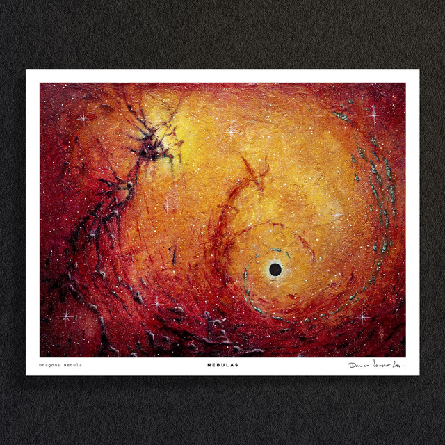 #0594 Dragons Nebula - NEBULAS - PRINT - peintures Acrylique