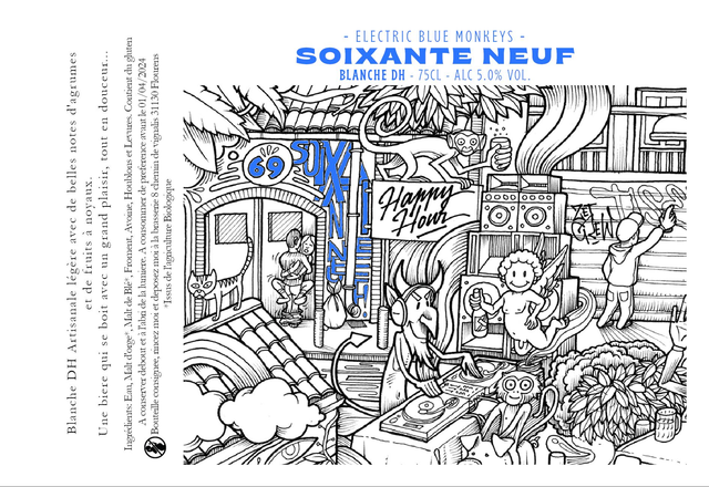 Bouteille 75cl White Dry Hop "Soixante neuf"