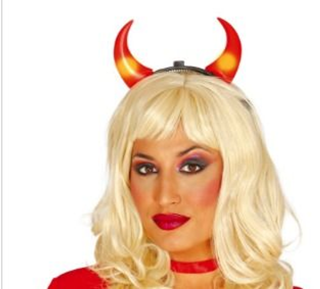 HALLOWEEN ,  16623 TIARA DIAVOLESSA CON LUCE